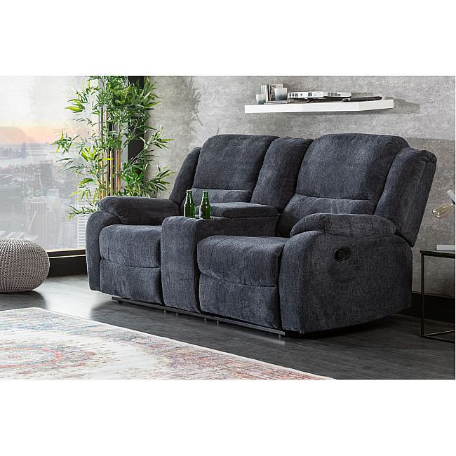 Sedacia súprava Relax 39979 Hollywood 2-sedenie Tmavošedá látka