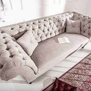 Sedacia súprava 40146 225cm Paris - Zamat Sivá