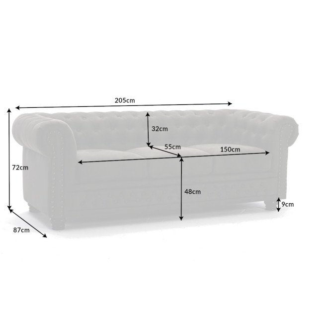 Sedacia súprava 40517 Chesterfield 3-sedenie Vintage Šedá Taupe Sedacia súprava 40517 Chesterfield 3-sedenie Vintage Šedá Taupe