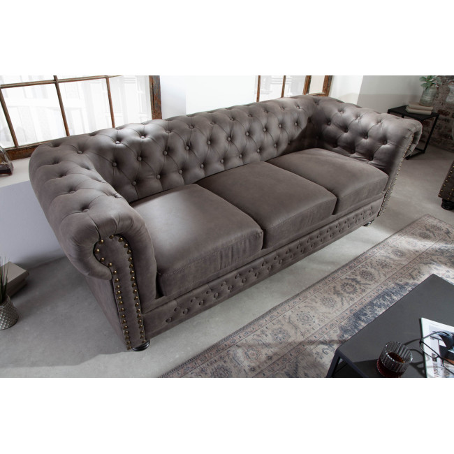 Sedacia súprava 40517 Chesterfield 3-sedenie Vintage Šedá Taupe Sedacia súprava 40517 Chesterfield 3-sedenie Vintage Šedá Taupe
