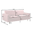 Sedacia súprava 41071 220cm Cozy - Zamat Starorúžová Sedacia súprava 41071 220cm Cozy - Zamat Starorúžová