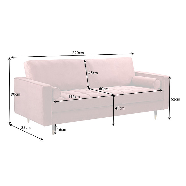 Sedacia súprava 41071 220cm Cozy - Zamat Starorúžová Sedacia súprava 41071 220cm Cozy - Zamat Starorúžová
