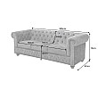Sedacia súprava 41215 Chesterfield 3-sedenie Zamat Šedá Sedacia súprava 41215 Chesterfield 3-sedenie Zamat Šedá