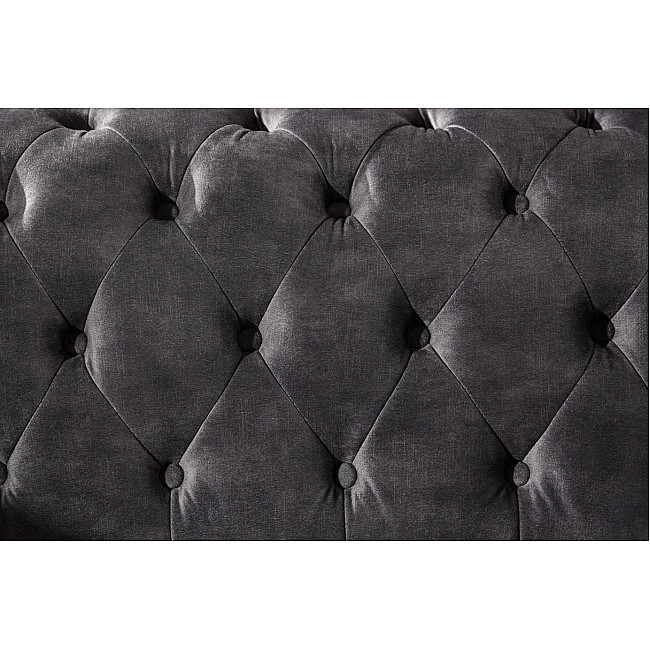 Sedacia súprava 41215 Chesterfield 3-sedenie Zamat Šedá Sedacia súprava 41215 Chesterfield 3-sedenie Zamat Šedá
