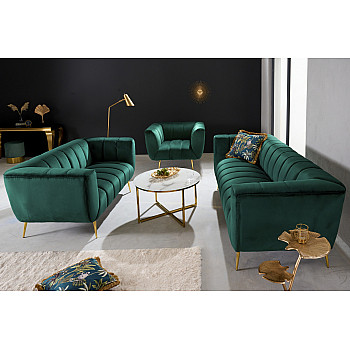 Sedacia súprava 41247 165cm Noblesse 2-sedenie Zamat Smaragdovozelená