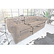 Sedacia súprava 41447 Chesterfield 3-sedenie Antique Čierna