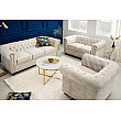 Sedacia súprava 42311 Chesterfield 2-sedenie Zamat Champagner