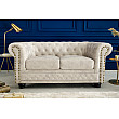 Sedacia súprava 42311 Chesterfield 2-sedenie Zamat Champagner