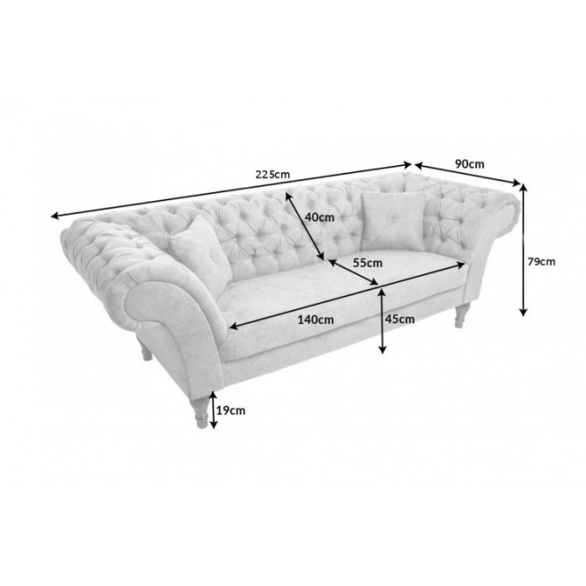 Sedacia súprava 42662 225cm Paris - Zamat Champagner Sedacia súprava 42662 225cm Paris - Zamat Champagner
