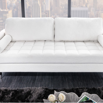 Sedacia súprava 42703 220cm Cozy - Teddy látka biela