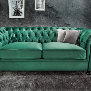 Sedacia súprava 43116 Windsor 3-sedenie Zamat Zelená