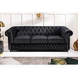 Sedacia súprava 47033 Chesterfield 3-sedenie Zamat Čierna