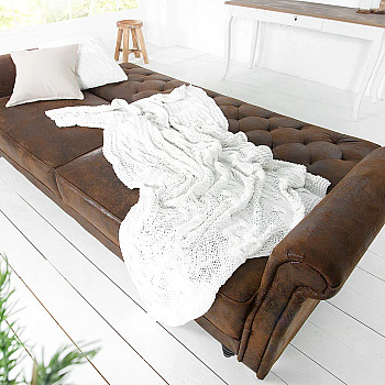 Sedacia súprava rozkladacia 40082 Belle 3-Sedenie Antik Hnedá