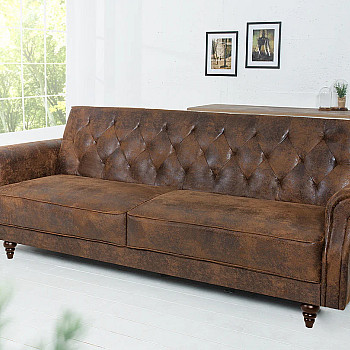 Sedacia súprava rozkladacia 40082 Belle 3-Sedenie Antik Hnedá