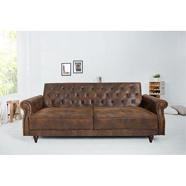 Sedacia súprava rozkladacia 40082 Belle 3-Sedenie Antik Hnedá