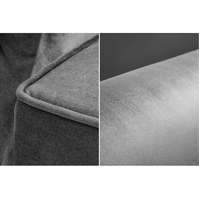 Sedacia súprava rozkladacia 40083 Belle 3-Sedenie Zamat-Šedá