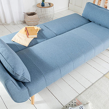 Sedacia súprava rozkladacia 40088 Divani 3-Sedenie Svetlo Modrá