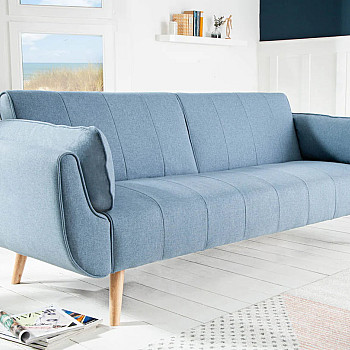 Sedacia súprava rozkladacia 40088 Divani 3-Sedenie Svetlo Modrá