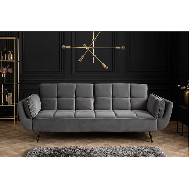 Sedacia súprava rozkladacia 40567 Boutique 3-Sedenie Zamat-Šedá