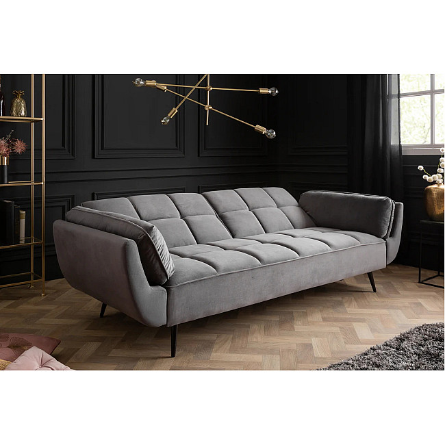 Sedacia súprava rozkladacia 40567 Boutique 3-Sedenie Zamat-Šedá