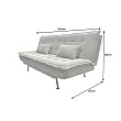 Sedacia súprava rozkladacia 47522 Jazz 3-Sedenie Sivá
