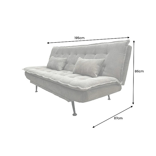 Sedacia súprava rozkladacia 47522 Jazz 3-Sedenie Sivá