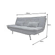 Sedacia súprava rozkladacia 47524 Jazz 3-Sedenie Šedá