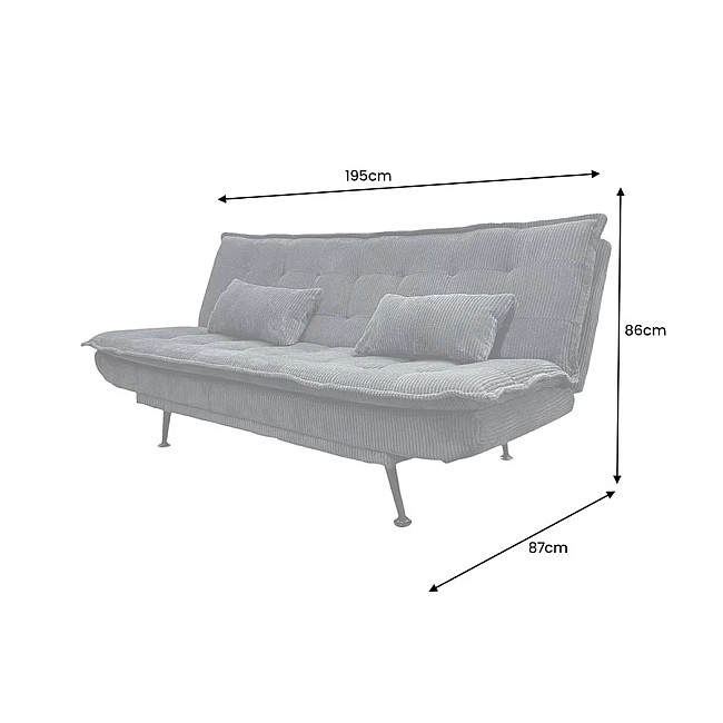 Sedacia súprava rozkladacia 47524 Jazz 3-Sedenie Šedá