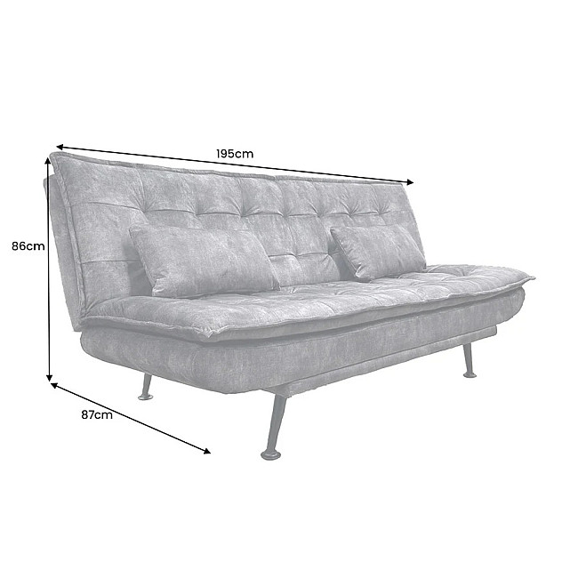 Sedacia súprava rozkladacia 47528 Jazz 3-Sedenie Zamat-Šedá