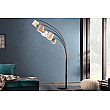 Stojaca lampa 38825 Levels 205cm Šedá, Hnedá, Biela