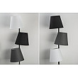 Stojaca lampa 39674 Levels 163cm Čierna, Šedá, Biela
