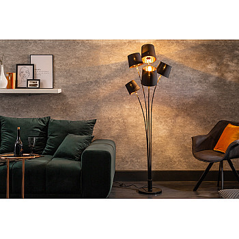 Stojaca lampa 40038 Levels 178cm Čierna - Zlatá Stojaca lampa 40038 Levels 178cm Čierna - Zlatá