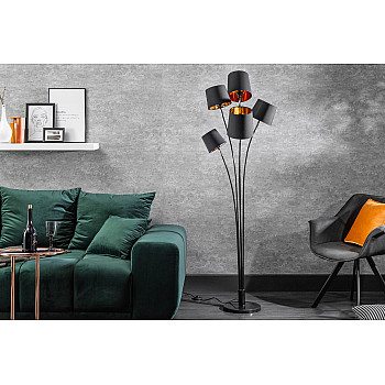 Stojaca lampa 40038 Levels 178cm Čierna - Zlatá Stojaca lampa 40038 Levels 178cm Čierna - Zlatá