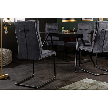 Stolička 41168 Comfort Zamat Šedá