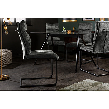 Stolička 41170 Comfort Zamat Tmavozelená