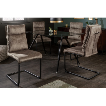 Stolička 41172 Comfort Zamat Taupe antik