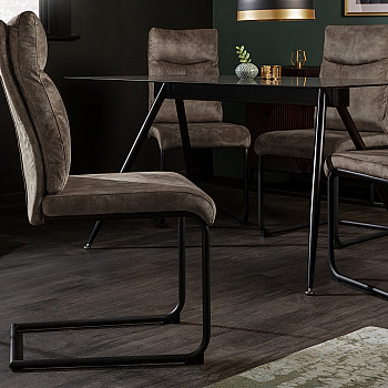 Stolička 41172 Comfort Zamat Taupe antik