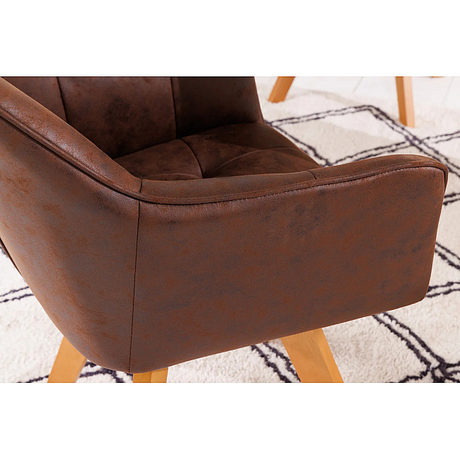 Stolička 42389 Loft Mikrofaser Antik Hnedá