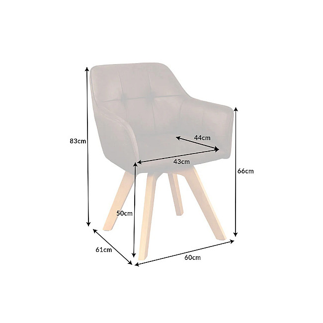 Stolička 42389 Loft Mikrofaser Antik Hnedá