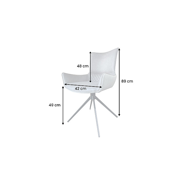 Stolička 43720 Alpine Mikrofaser Šedá