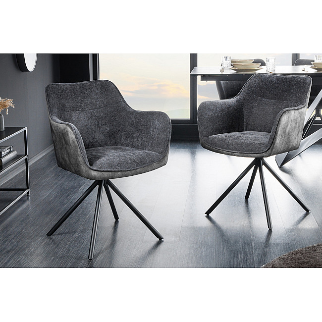 Stolička 44155 Verona látka Tmavošedá + Zamat