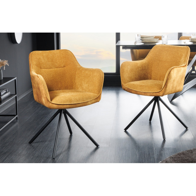 Stolička 44157 Verona látka Svetlo Žltá + Zamat Stolička 44157 Verona látka Svetlo Žltá + Zamat