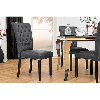 Stolička 44588 Castle Vintage Black