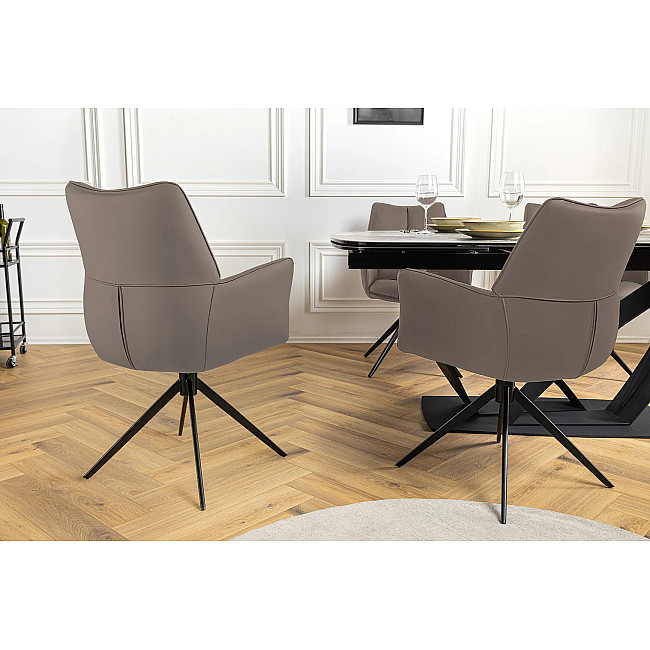 Stolička 45183 Papillon Hnedá kožená - otočná