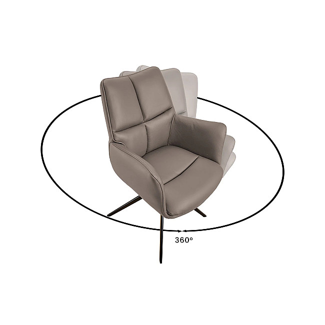 Stolička 45183 Papillon Hnedá kožená - otočná