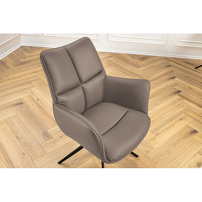 Stolička 45183 Papillon Hnedá kožená - otočná