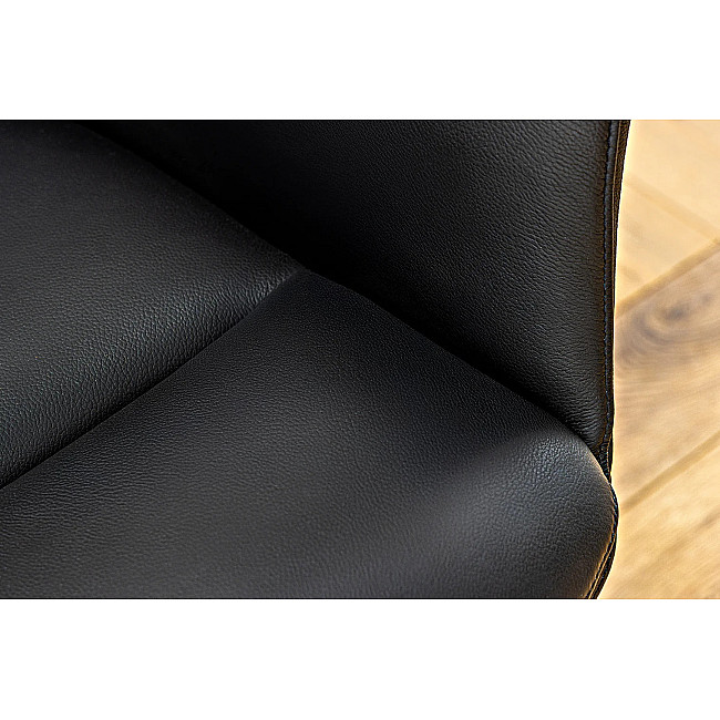 Stolička 45184 Papillon Čierna kožená - otočná