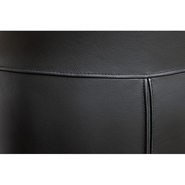 Stolička 45184 Papillon Čierna kožená - otočná