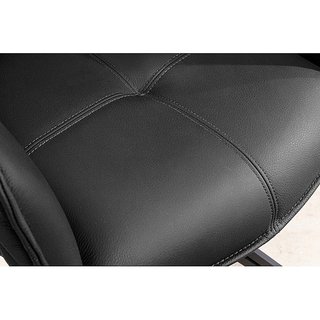 Stolička 45859 Euphoria Čierna kožená - otočná