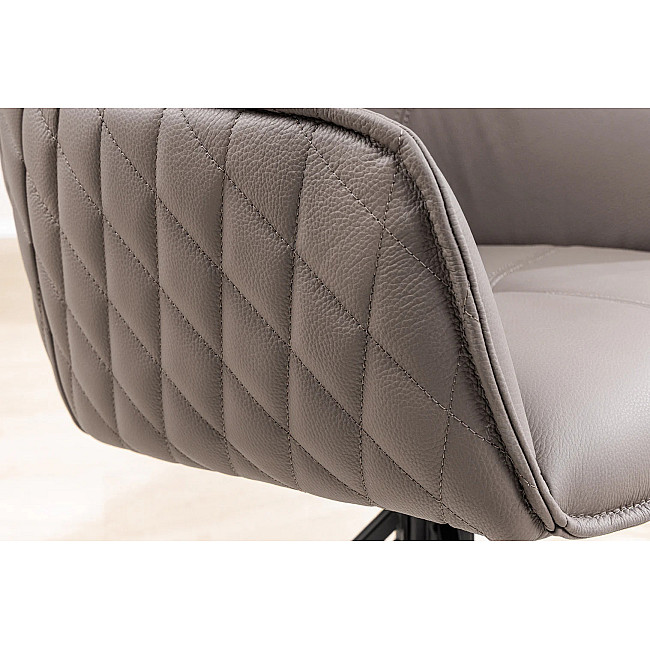 Stolička 45862 Euphoria Taupe kožená - otočná